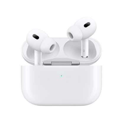 Audífonos inalámbricos AirPods Pro 2 de Apple, audífonos Bluetooth, Cancelación Activa de Ruido, Modo Ambiente, Audio Espacial Personalizado, Sonido de Alta fidelidad, Chip H2, Carga USB-C - Blanco